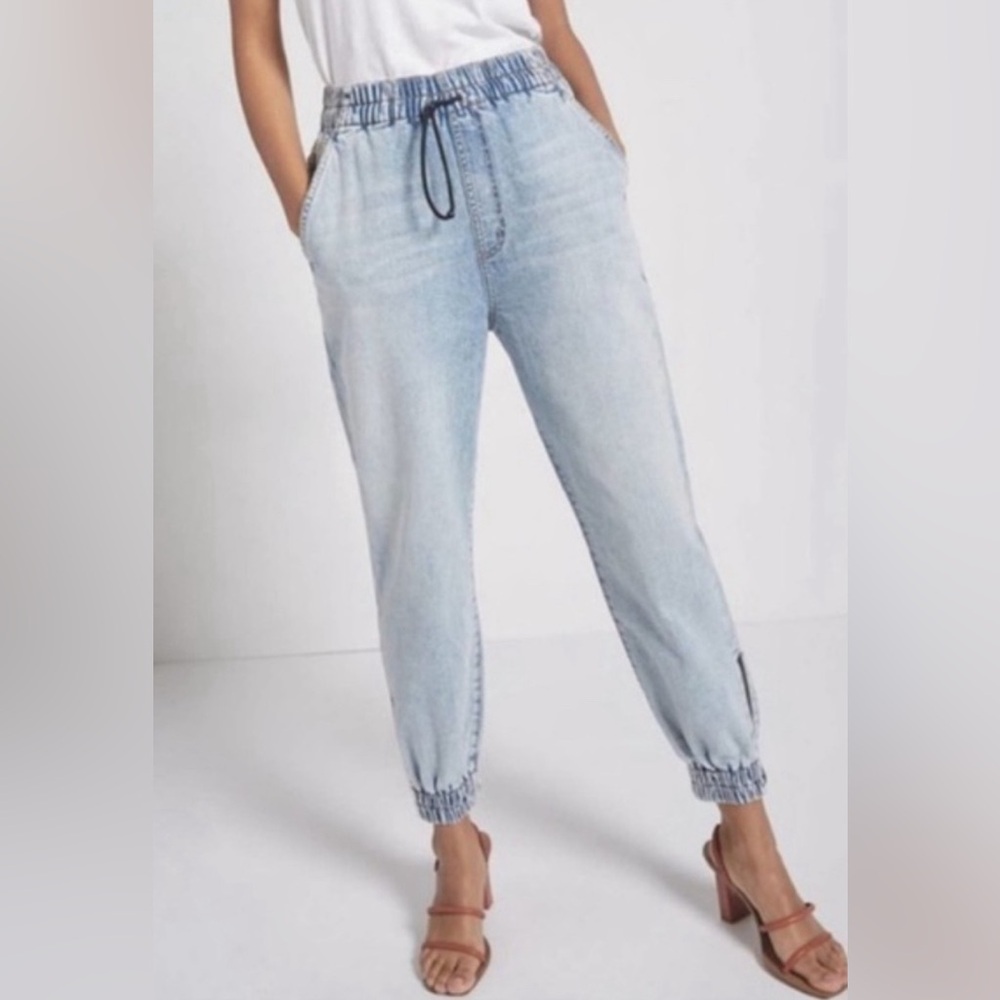 Current/Elliott Spiro Relaxed Jogger Jeans Elastic Waist High Waist Size 1/Small